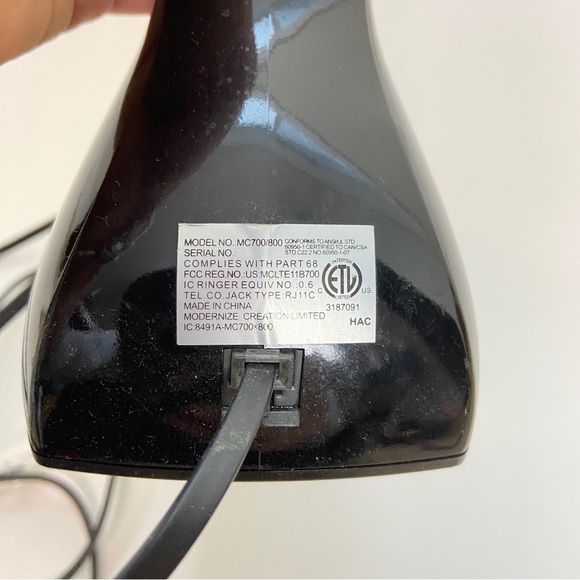 Vintage Cobra Phone. Sleek Black Retro Telephone Land Line - Picture 7 of 8